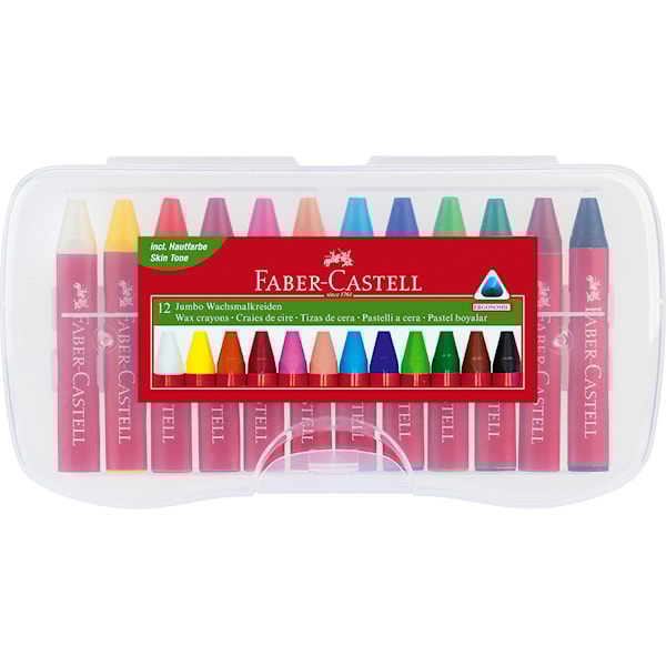 Faber-Castell Voks Fargestifter Jumbo Plastetui 12