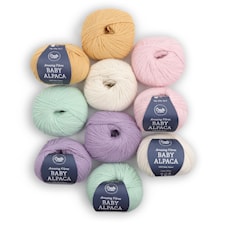 Adlibris Baby Alpaca Garn 50g Vintage pastel 10-pack