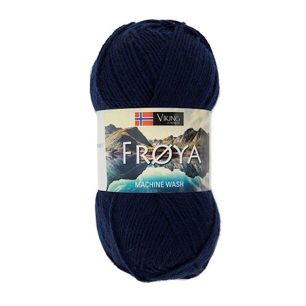 Viking of Norway Froya Garn Ullmix 50g Marinblå 206