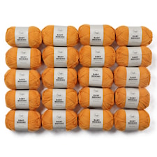 Adlibris Baby Merinoull Garn 50g Mustard Yellow A018 20-pack