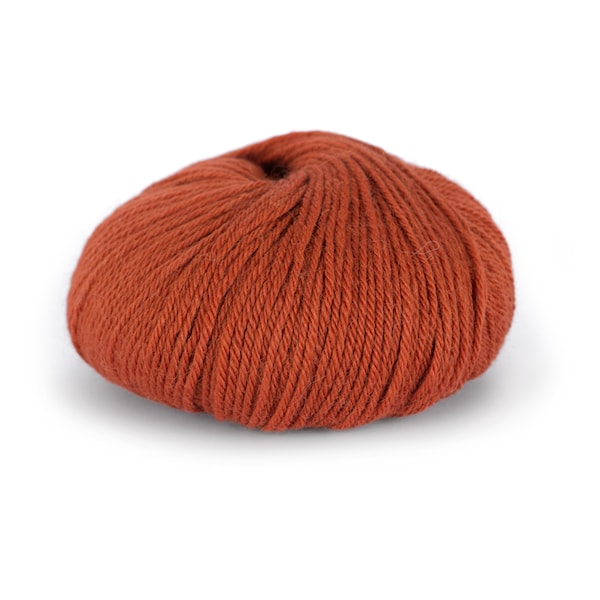 Mini Sterk Garn Ullmix 50 g Brent Oransje 842 Du Store Alpakka