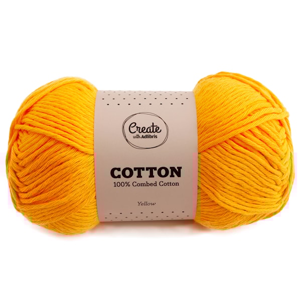 Adlibris Cotton Garn 100g Yellow A076