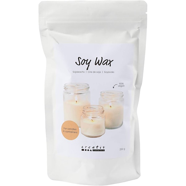 Soyavoks, Voks til lys i lysestaker, creme, 250 g/ 1 pk.