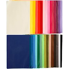 Silkespapper Regnbågens alla färger A4 300-pack