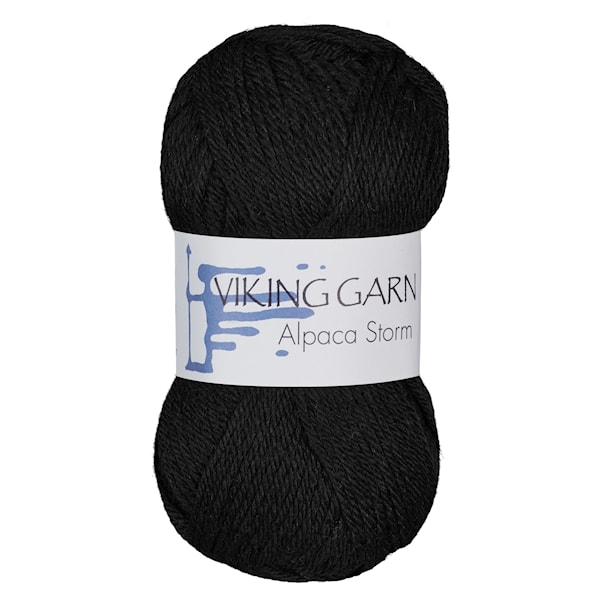 Alpaca Storm 50 g Sort 503 Viking Garn