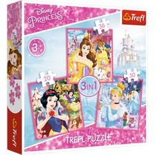 The Enchanted World of Princesses, Disney Princess, 3-i-1-puslespill, Trefl