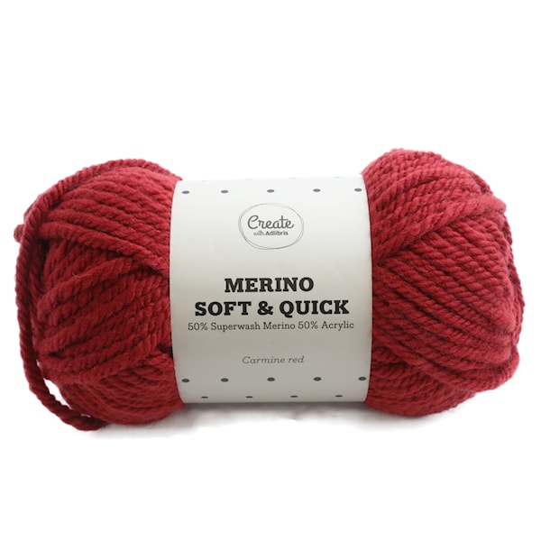 Adlibris Merino Soft & Quick lanka Ullmix 150g Carmine Red A164