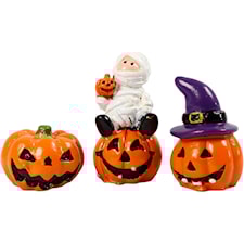 Minifigurer Halloween höjd 1,5-3,5 cm 3-pack
