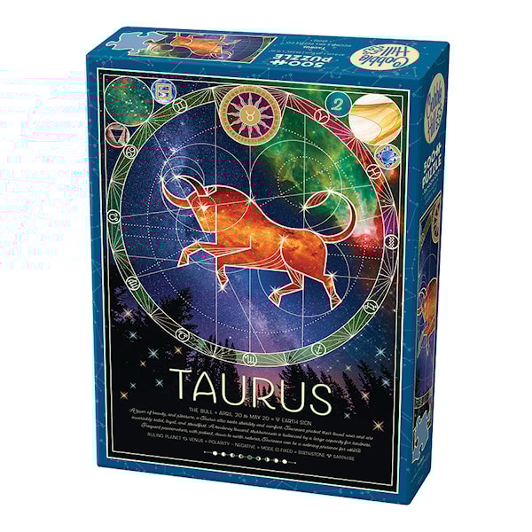 Puslespill Zodiac Taurus 500 brikker, Cobble Hill