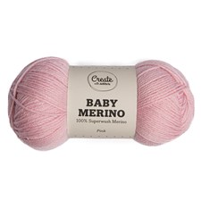 Baby Merinoull Garn 50 g Pink A024 Adlibris