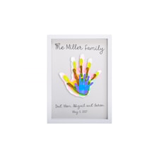 Handavtryck Familj Ram Vit Pearhead