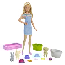 Barbie Play and Wash Docka och Husdjur
