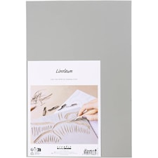 Linoleumi, koko 20x30 cm, paksuus 3 mm, harmaa, 2 kpl/ 1 pkt
