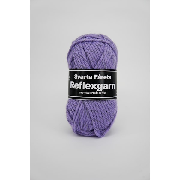 Svarta Fåret Reflexgarn Garn ullmix 50g ljuslila 61