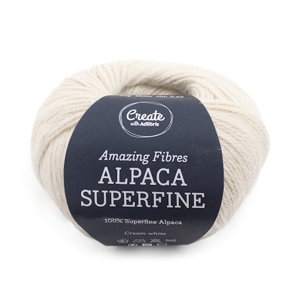 Adlibris Alpaca Superfine 50g Cream white A232