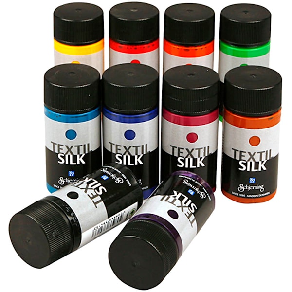 Textil Silk , ass. Farger, 10x50ml