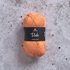 Tilda Garn Bomullsmix 50 g orange 35 Svarta Fåret