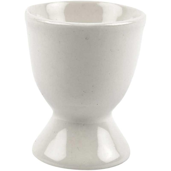 Eggeglass, H: 6,5 cm, 12 stk., råhvit