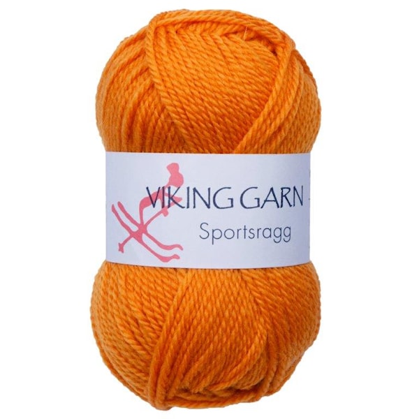 Sportsragg 50 g Mørk Gul 544 Viking Garn
