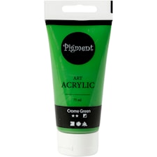 Akrylfärg Crome Green halvblank semi opaque 75 ml Pigment Art Acrylic