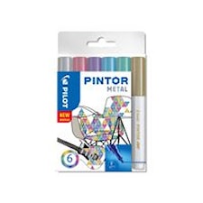 PILOT Märkpenna Pintor Fine Metal Mix 6-pack