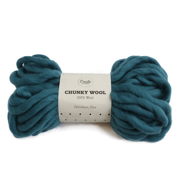 Adlibris Chunky Wool Garn Petroleum Blue 200g A134