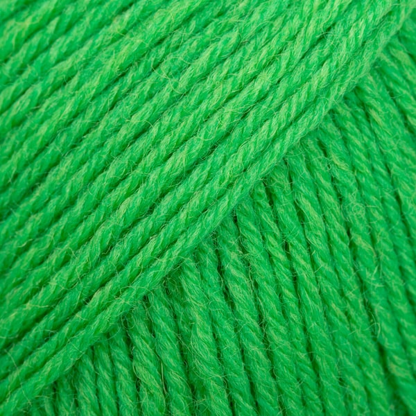 Fabel Uni Colour Garn Ullmiks 50 g parrot green (118) Drops
