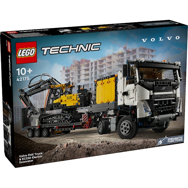 Volvo FMX-trailer og EC230 el-gravemaskin LEGO® Technic (42175)