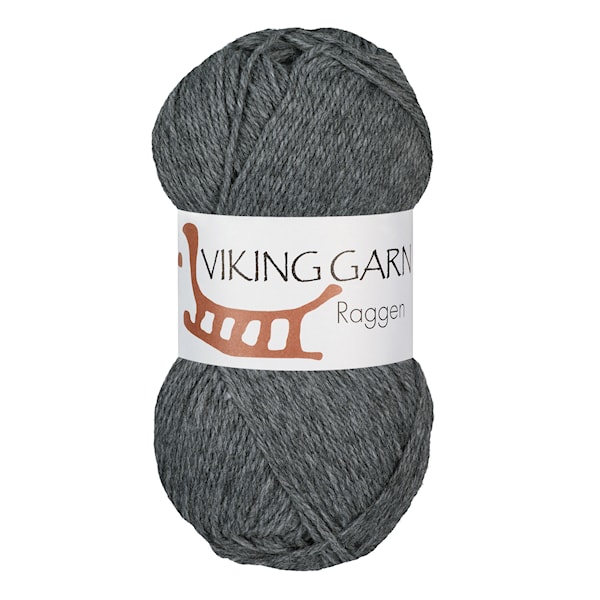 Raggen 150 g Mørk gå 715 Viking Garn