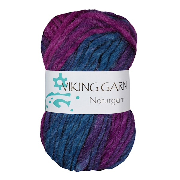 Naturgarn 50 g Multi cerise/grønn 675 Viking Garn