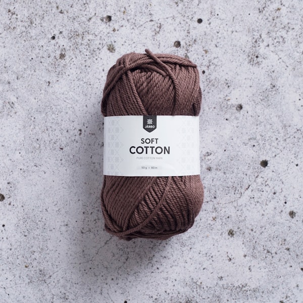 Soft Cotton Bomullsgarn 50 g Barkbrun (8843) Järbo