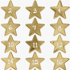 Klistermärken Adventskalender siffror 15x16,5 cm 1 ark