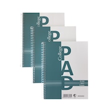 Kollegieblock A5 Linjerat 3-pack 70g/70Blad