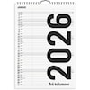 Familjekalender 2026 A4 Black & White 2 kolumner Burde