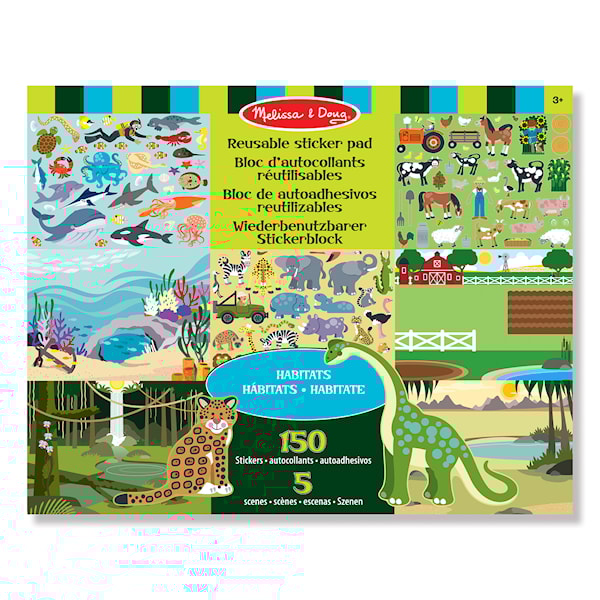 Klistremerkebok Dyr Melissa & Doug