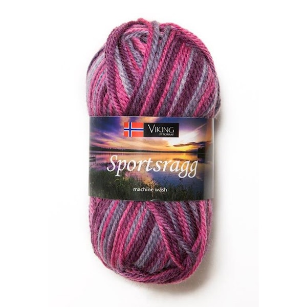 Viking of Norway Sportsragg Garn Ullmix 50g Multirosa 566