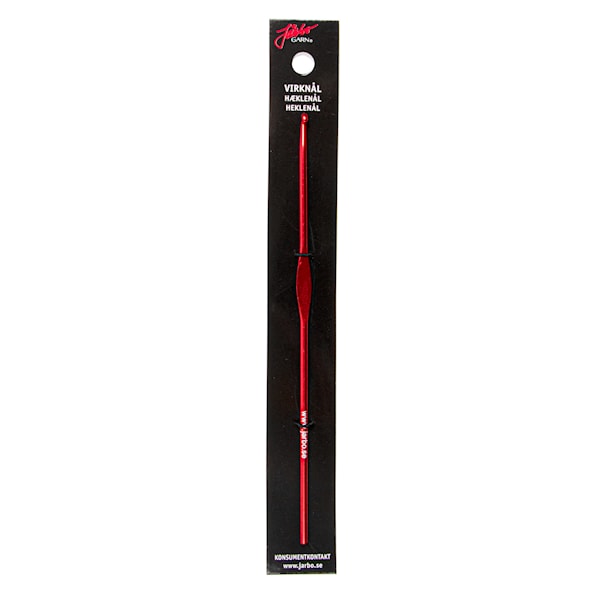 Heklenåler 15cm/5,50mm Rød Järbo