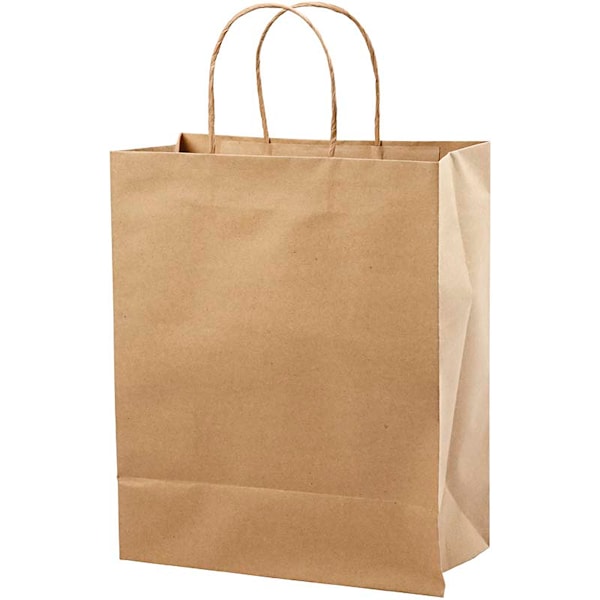 Papperspåsar, H: 33 cm, B: 26x13 cm, 10 st.