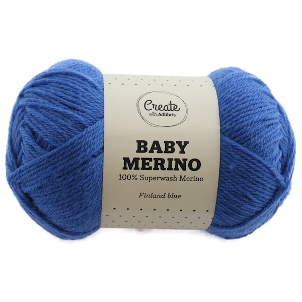 Adlibris Baby Merinovilla Lanka 50g Finland Blue A146