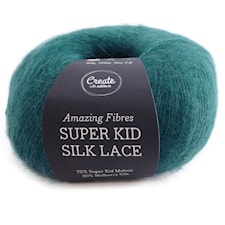 Adlibris, Super Kid Silk Lace, 25 g, Petroleum A447