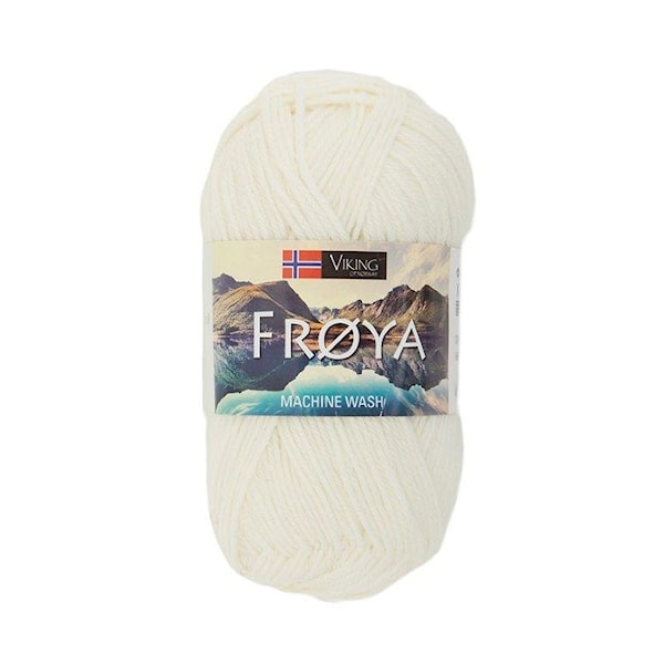 Viking of Norway Froya Garn Ullmix 50g Naturvit 200