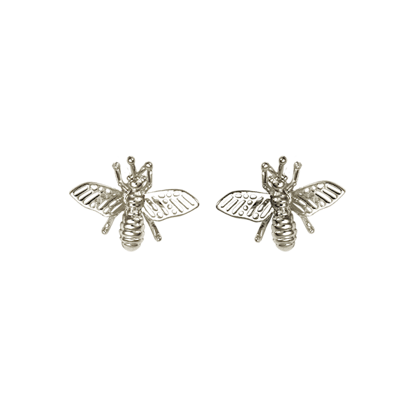 Ioaku Insect Studs Alloy Silver