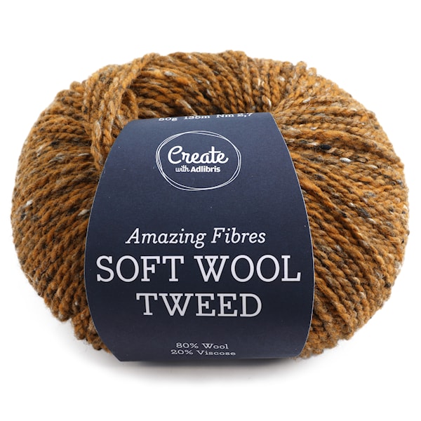 Adlibris, Soft Wool Tweed, 50 g, Ochre A462