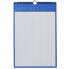 Monthly Planner Blue Design Letters
