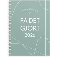 Kalender 2026 A5 Få det gjort Grön Burde