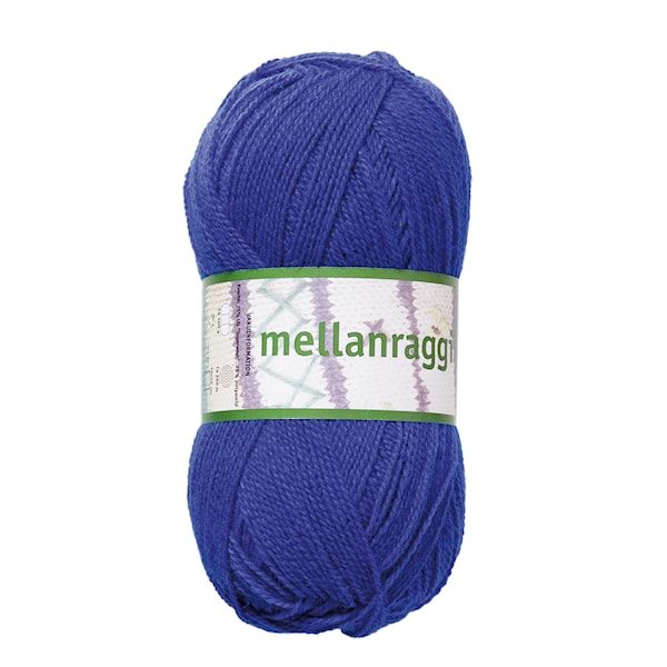 Mellanraggi Garn Ullmix 100g Blå (28206)