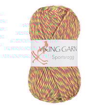 Sportsragg 50 g Multi neon 558 Viking Garn