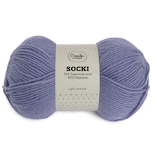 Adlibris Socki Lanka Yksivärinen Villasekoitus 100g Light Lavender A154