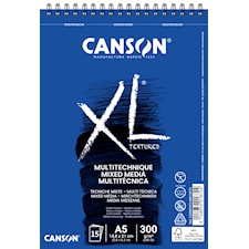 Sekatekniikkapaperi A5-kokoisena lohkona, 15 arkkia, 300g, Canson XL