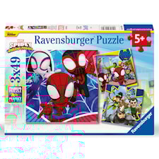 Pussel Spidey's Adventures 3x49 bitar, Ravensburger